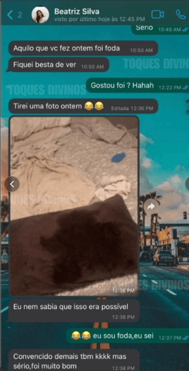 Conversa com aluna mostrando resultado positivo